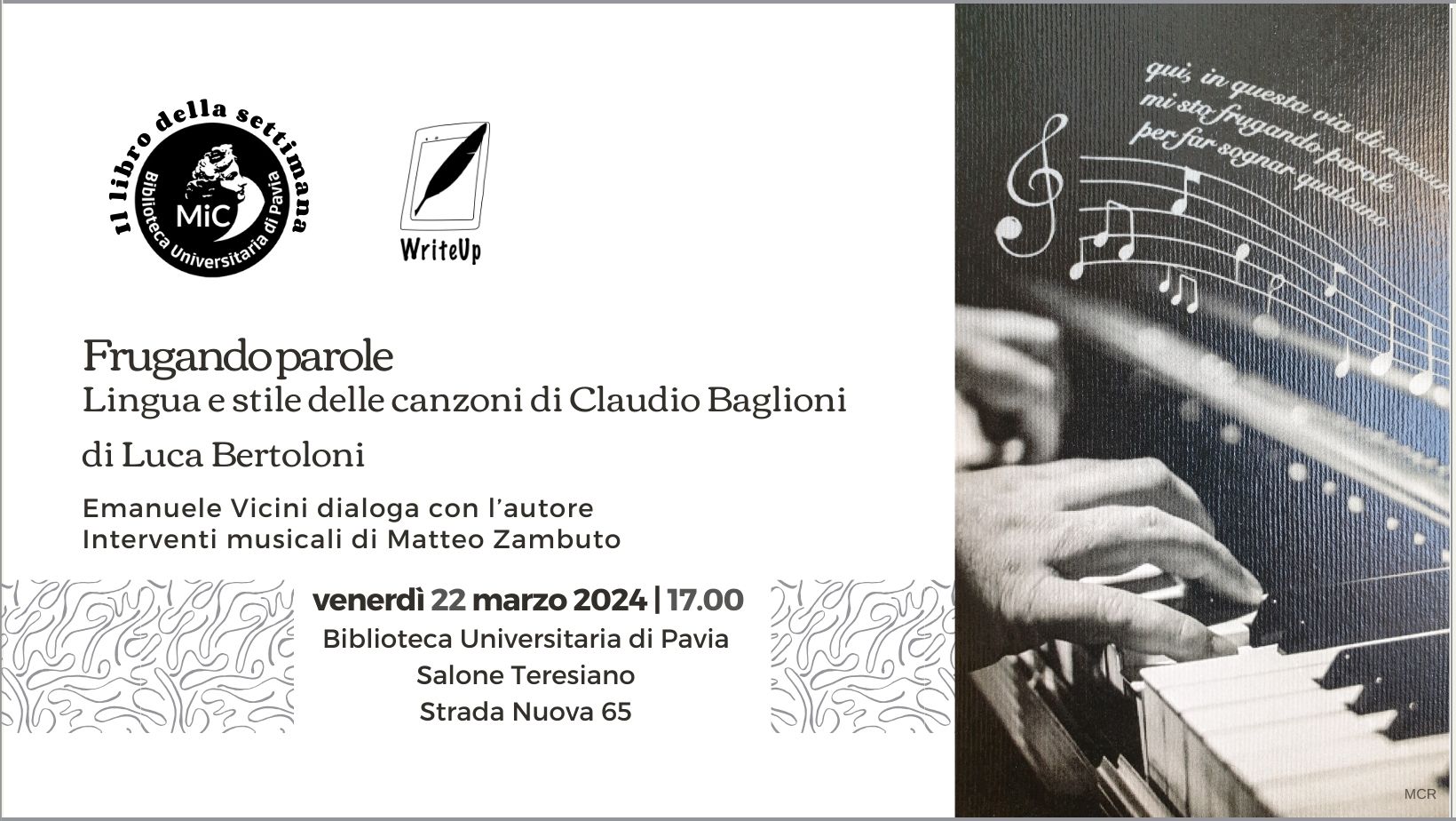 Frugando parole. Lingua e stile delle canzoni di Claudio Baglioni di Luca Bertoloni