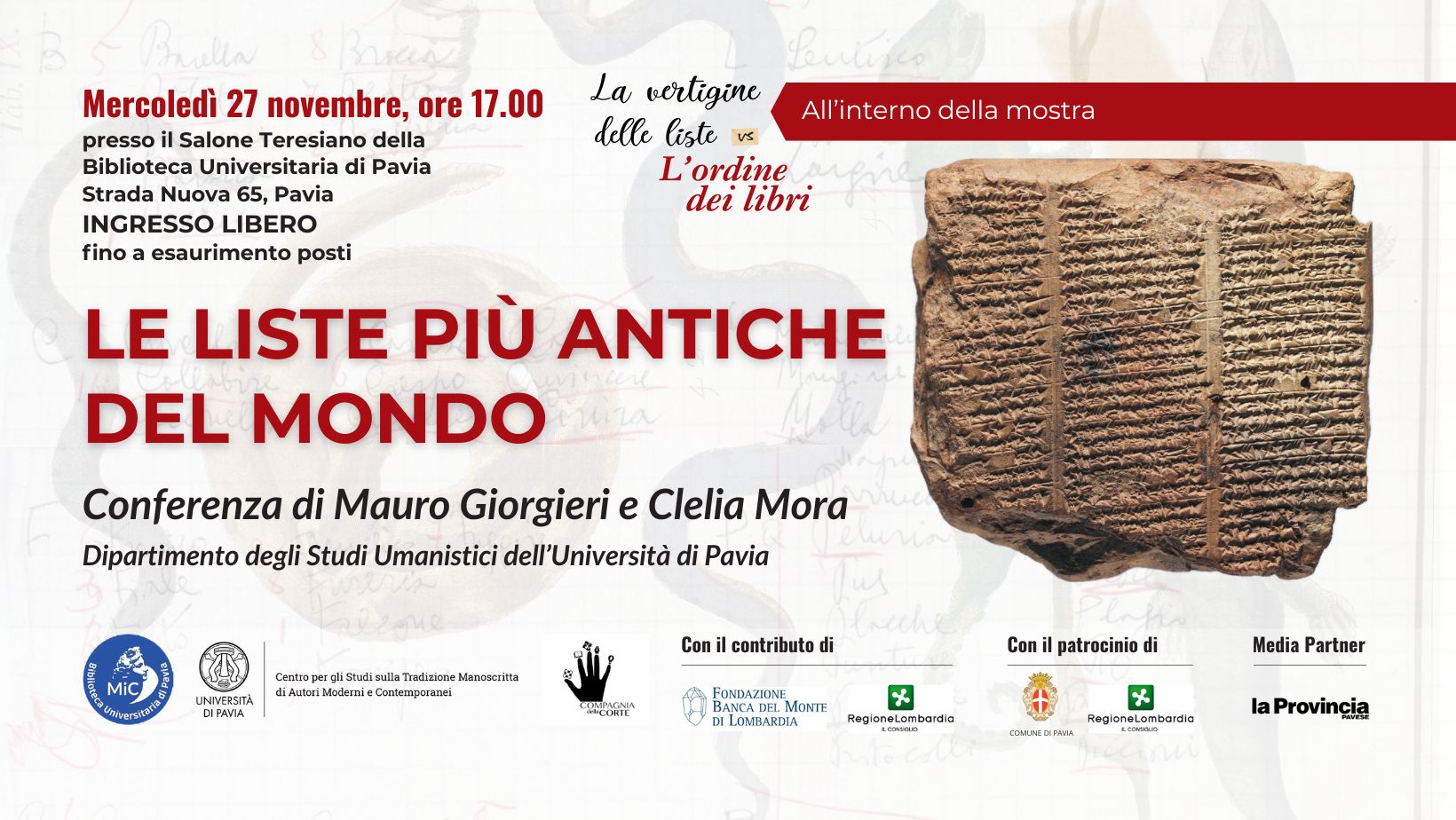 Le liste più antiche del mondo di Mauro Giorgieri e Clelia Mora