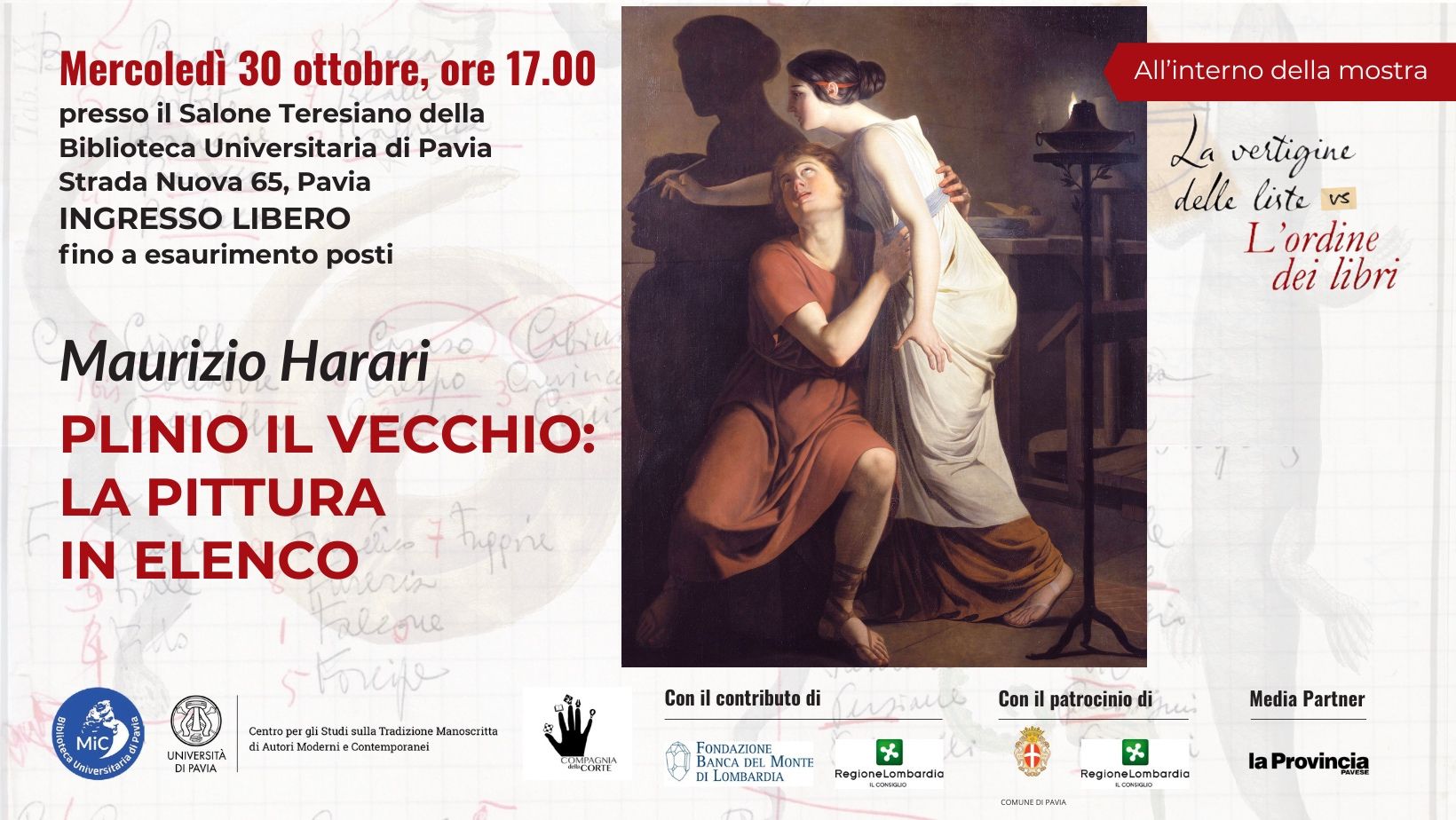 Plinio il Vecchio: la pittura in elenco a cura di Maurizio Harari