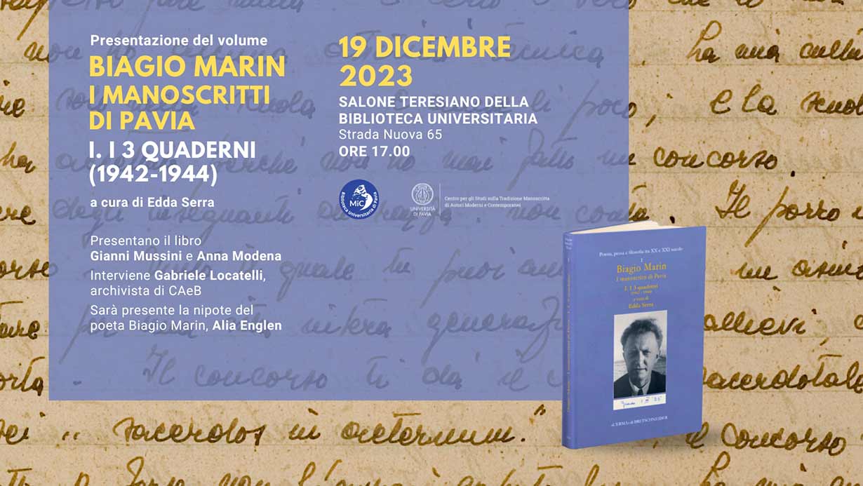I manoscritti di Biagio Marin