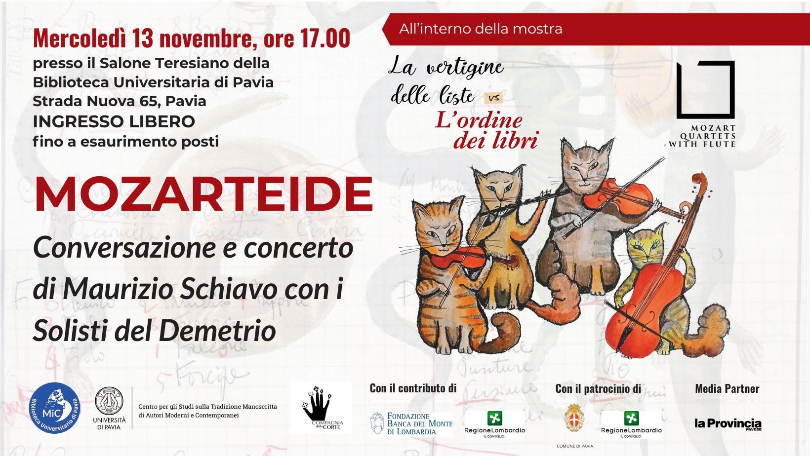 Mozarteide conversazione e concerto di Maurizio Schiavo con i Solisti del Demetrio