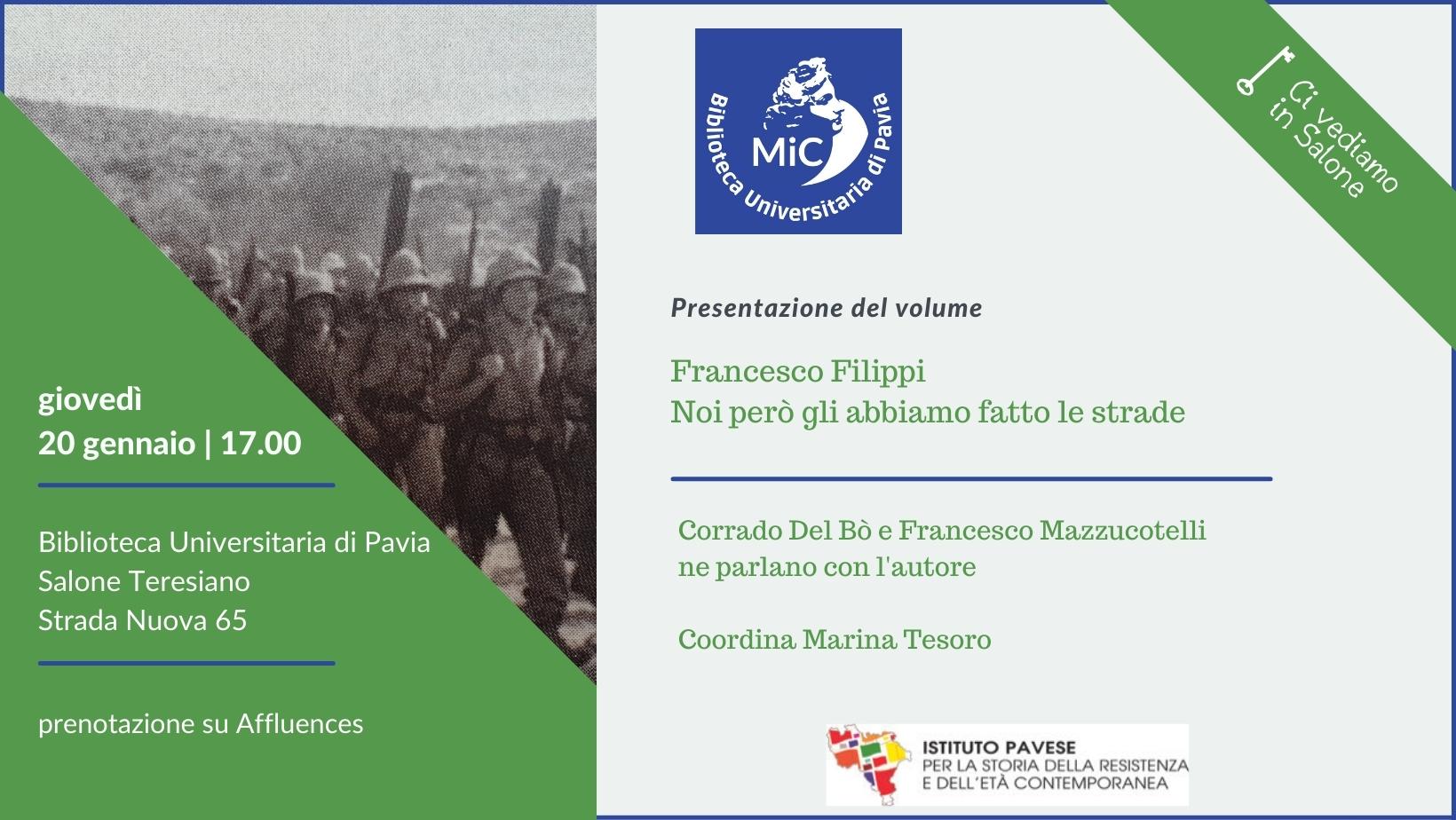 Francesco Filippi, Noi però gli abbiamo fatto le strade