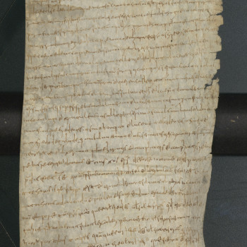 La pergamena più antica dell'Archivio di Stato di Novara, relativa a una permuta dell'882 d.C. del vescovo di Novara