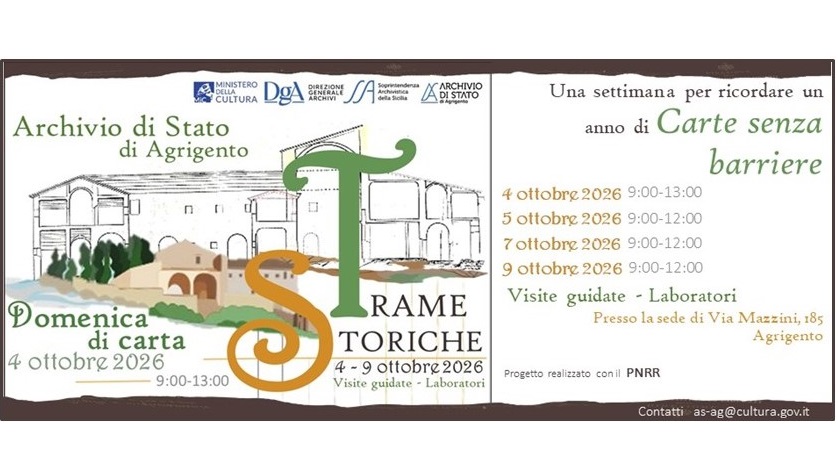 Trame storiche. Dalla Domenica di Carta, una settimana per ricordare un anno di Carte senza barriere.