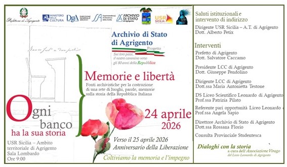 Ogni banco ha la sua storia. Memorie e libertà