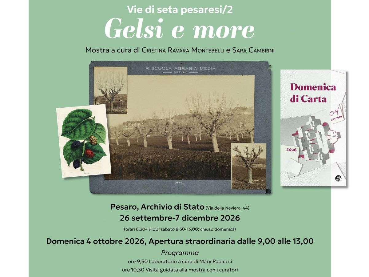 Vie di seta pesaresi 2 / Gelsi e more. Apertura straordinaria della mostra