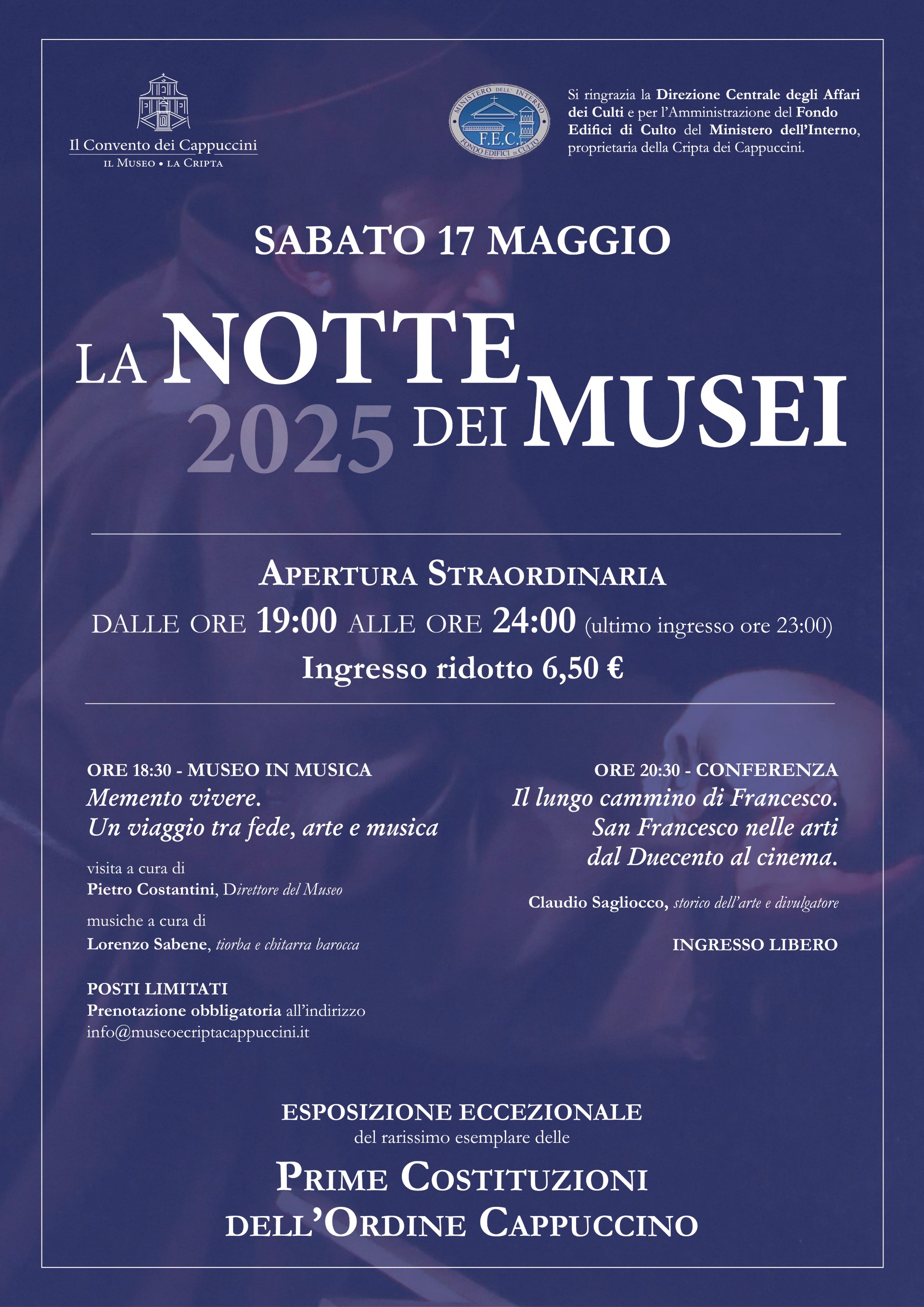 Notte dei Musei 2025 al Museo e Cripta dei Cappuccini a Roma