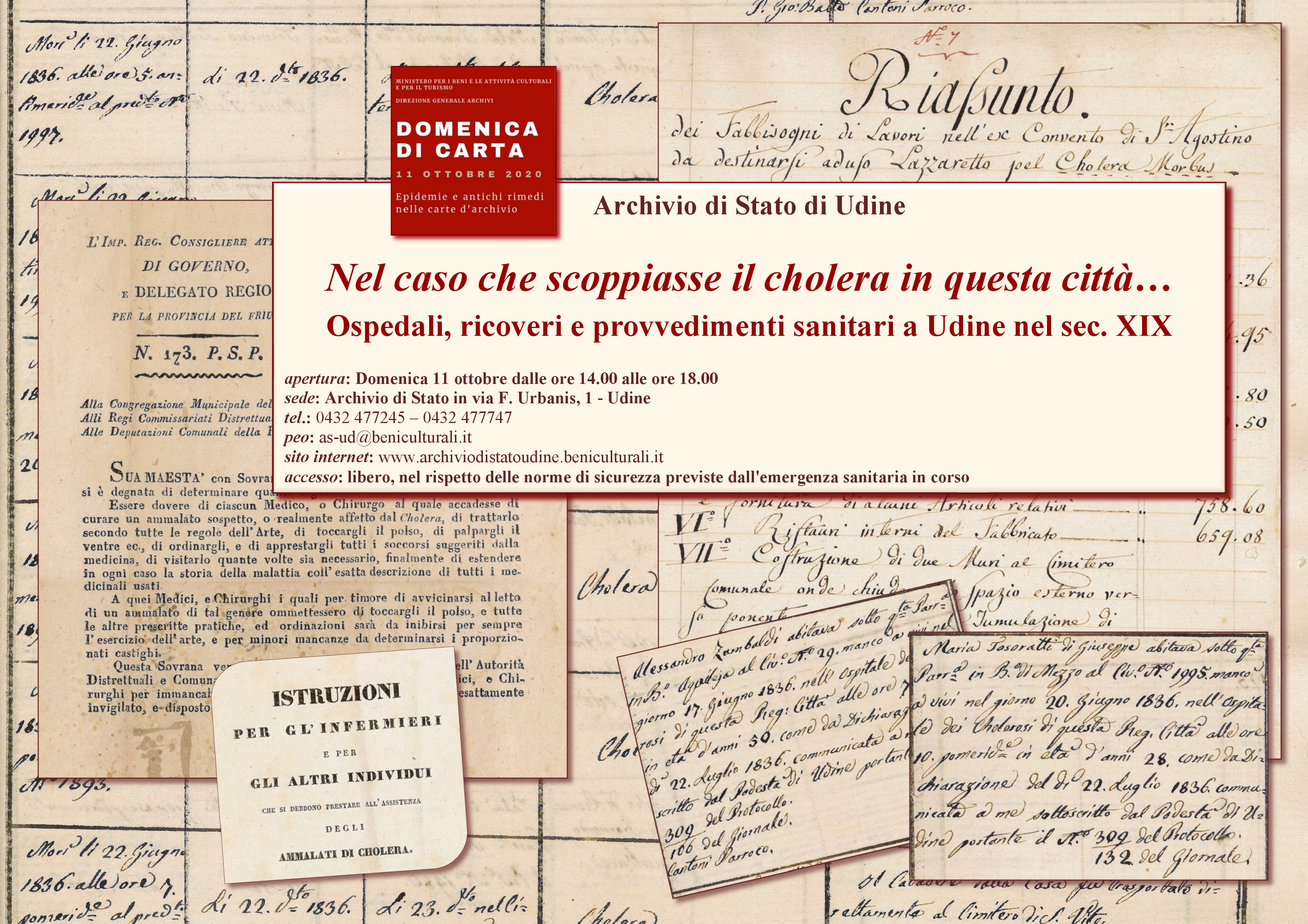 Nel caso che scoppiasse il cholera in questa città...Ospedali, ricoveri e provvedimenti sanitari a Udine nel sec. XIX