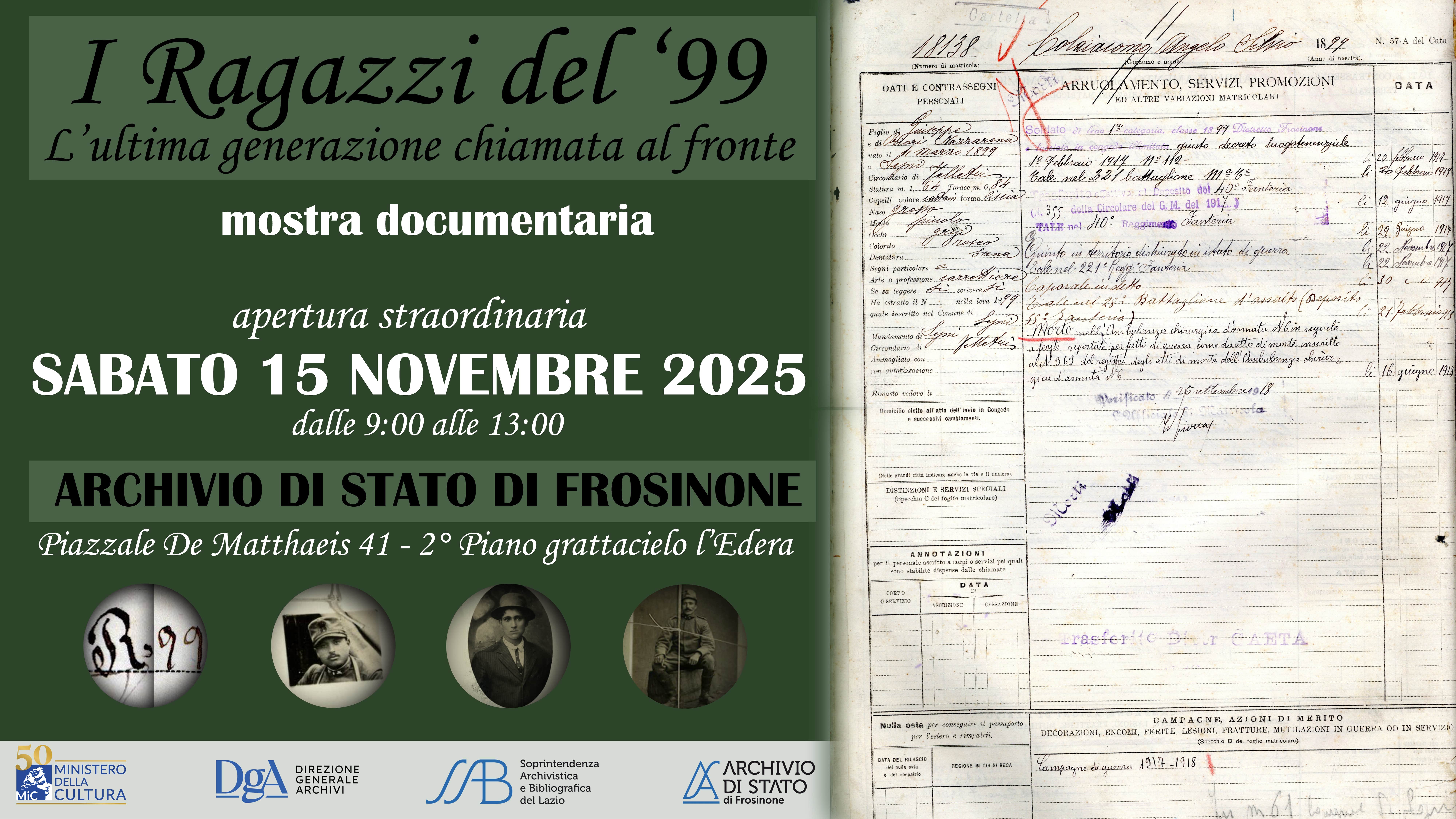 I Ragazzi del '99. L'ultima generazione chiamata al fronte